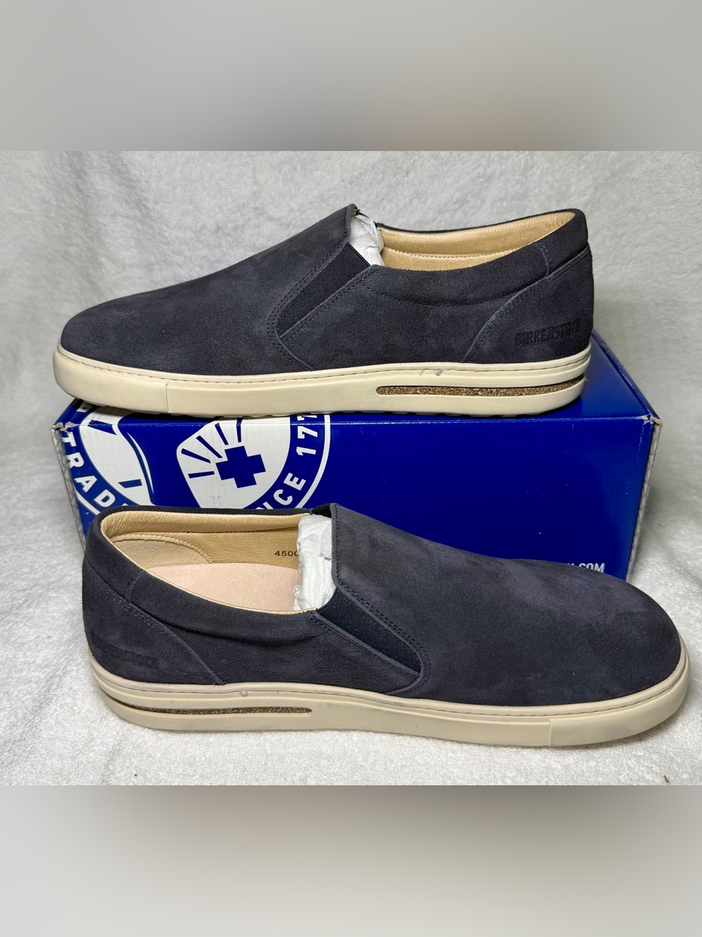 Birkenstock Oswego Suede Midnight Blue Men’s 9 Women’s 11 EU 42 Regular Fit - Picture 3 of 8
